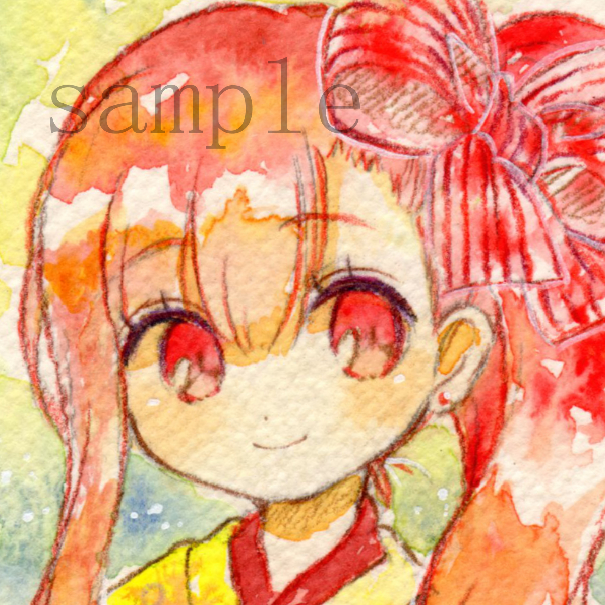 同人手描きイラスト オリジナル 着物の女の子