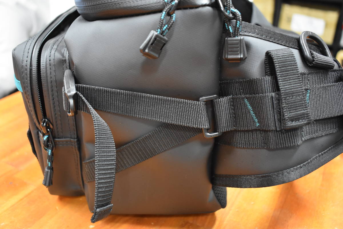 【美品】ダイワ エメラルダス タクティカル ウエストバッグ ブラック DAIWA Emeraldas 外寸 約16×31×22cm