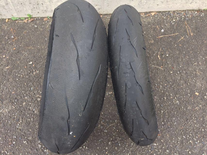 BRIDGESTONE RACING BATTLAX R11 120 180 ブリヂストン中古 前後セット