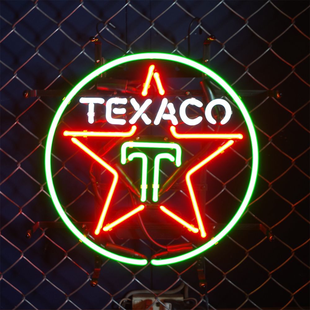 ネオンサイン【TEXACO】テキサコ/看板 ネオン ネオン管 BAR バー 店舗