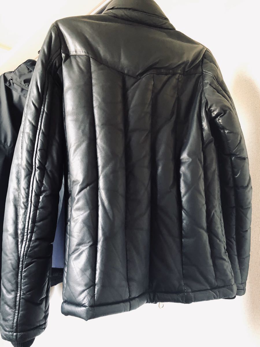 BACKBONE バックボーン BACK ディアスキンレザーダウンジャケット 