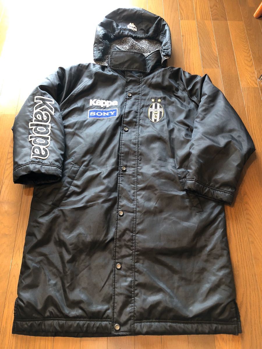【激レア】90s Kappaxユベントス／ベンチコート/希少デザイン 貴重!!!90年代!!! Kappa製 ユベントス ベンチコート SONY size S(L相当