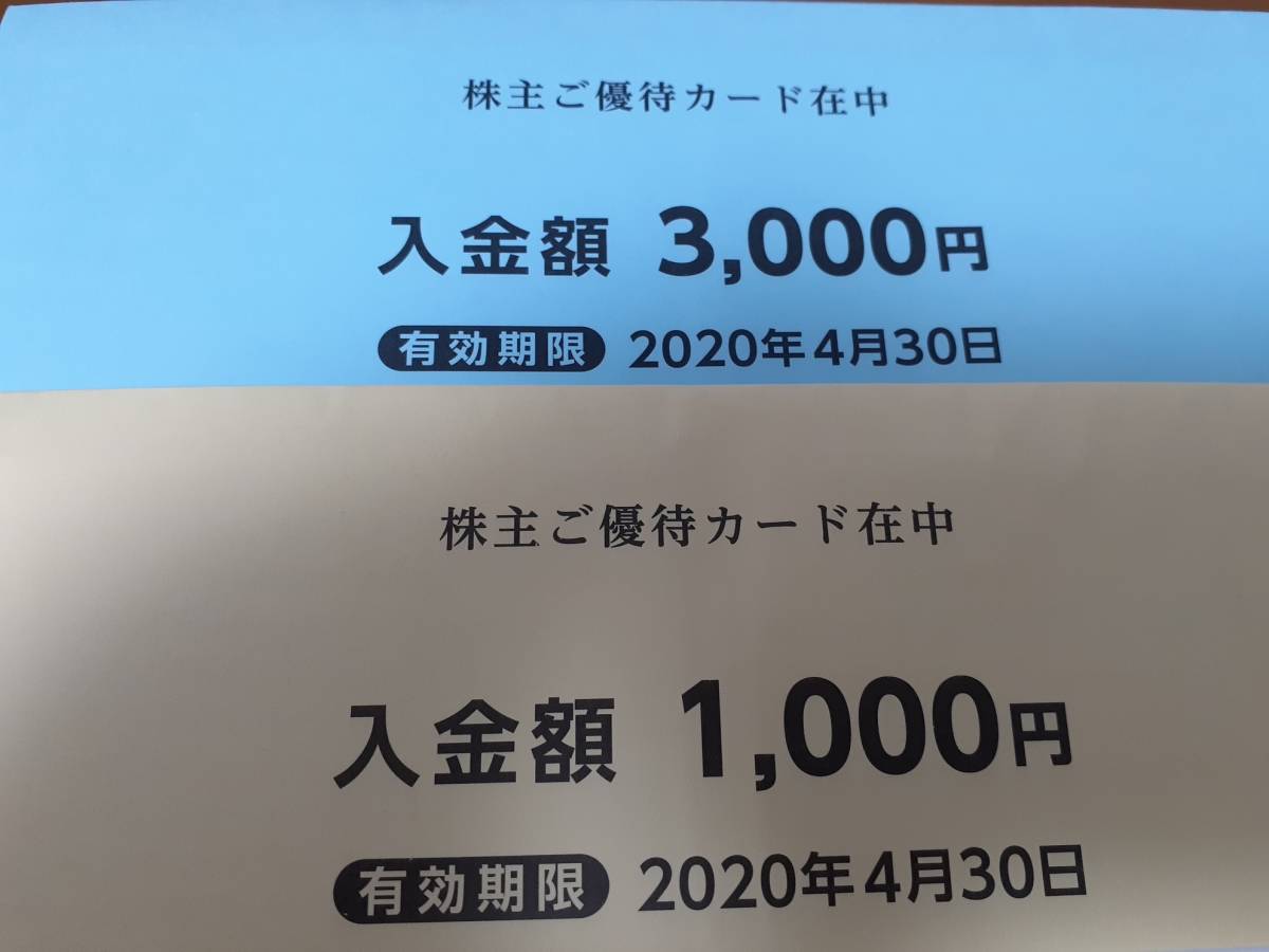 西松屋チェーン株主優待カード4000円分 【送料無料】西松屋チェーン 