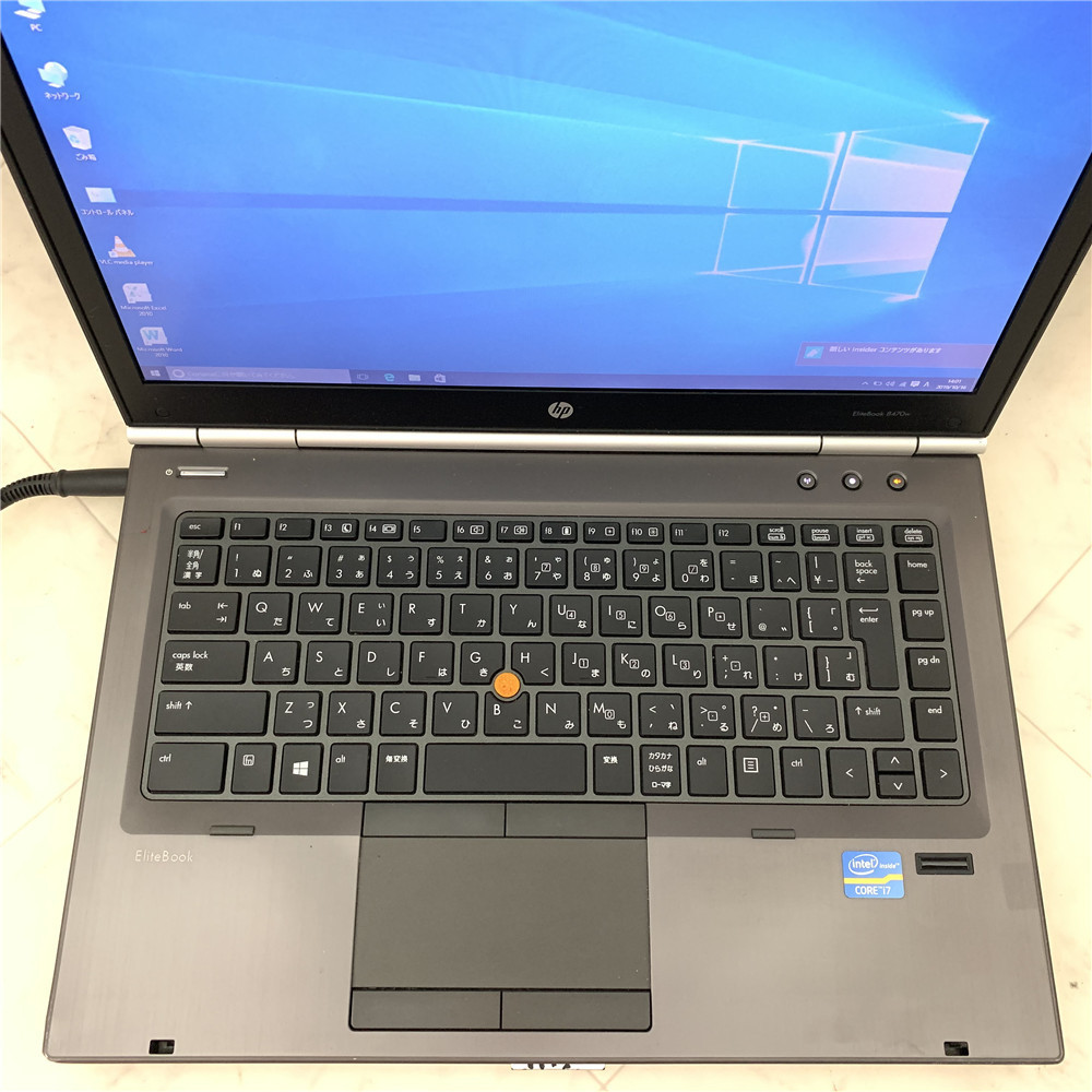 1円~ ノートパソコン 良品 14インチ HP 8470w 第3世代 Core i7 8GB SSD-128GB DVDRW 無線 ...