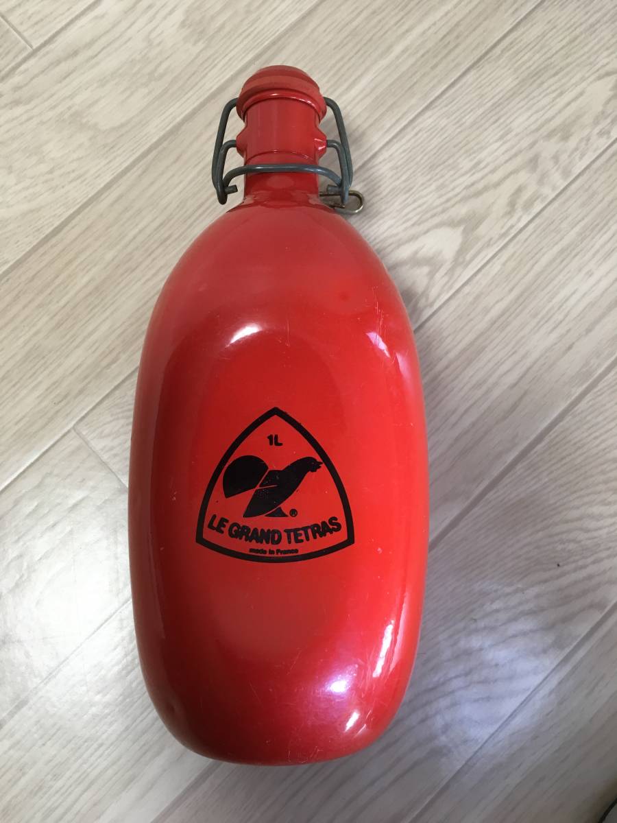 赤 グランテトラ 水筒 1L フランス ビンテージ キャンプ Le grand