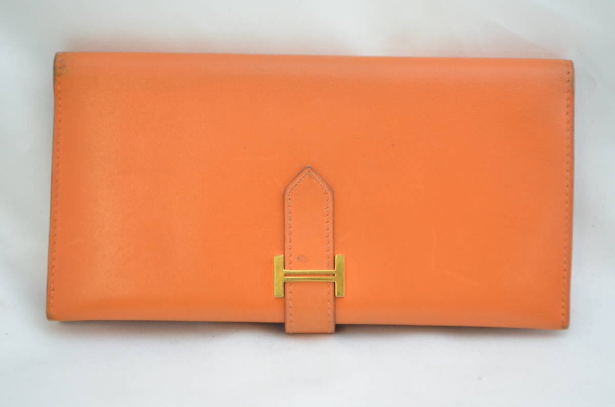 エルメス オレンジ ベアン HERMES ベアンコンパクト HERMESエルメス
