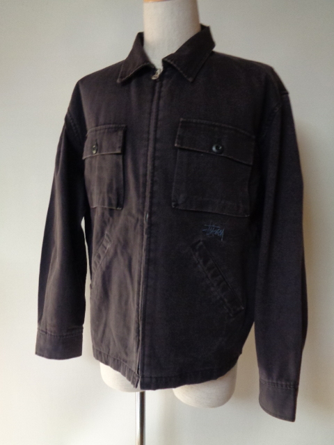 90s stussy コットンジップアップジャケット stussy ステューシー コットン ジャケット 90s ビンテージ ジップ