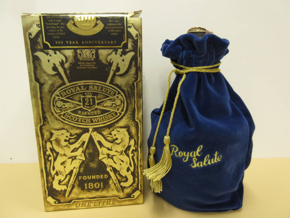 ROYAL SALUTE 21年 ロイヤルサルート 未開栓 古酒 未開栓ROYAL 青 箱 