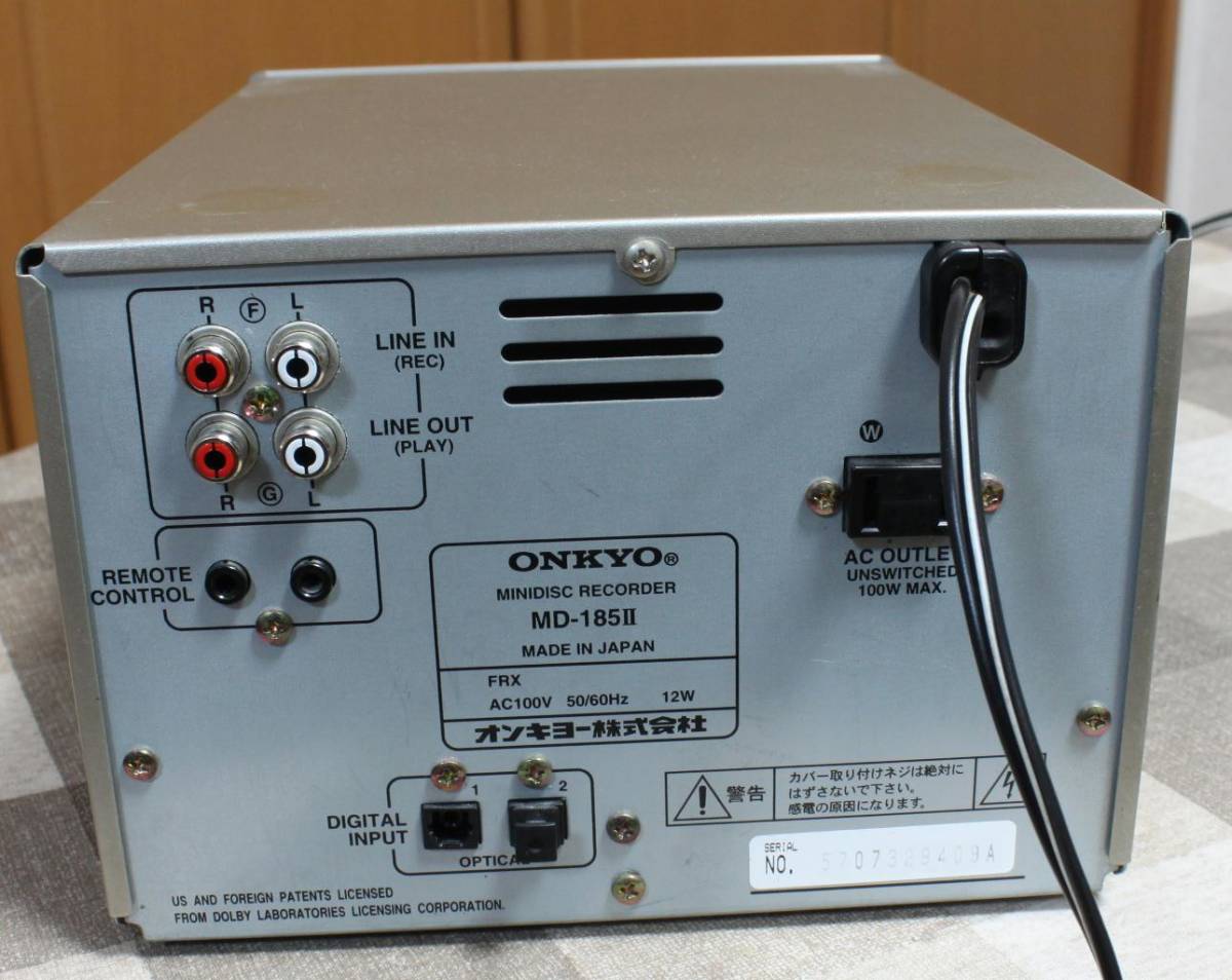 ONKYO オンキョー MD-185II MDレコーダー(MDデッキ) MD - Demo A-359
