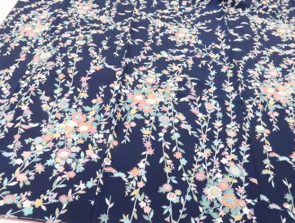 ゆめsaku 新品 やまと誂製 仕付け糸付“一瞬で心染められる懐かしい薫りに表情豊かな風情と躍動”加賀小紋 r-5