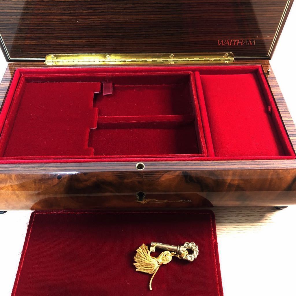 リュージュ　オルゴール　モーツァルト　メヌエット　象嵌　鍵付ジュエリーボックス REUGE リュージュ ☆スイス製 オルゴール付きジュエリーボックス 象嵌細工