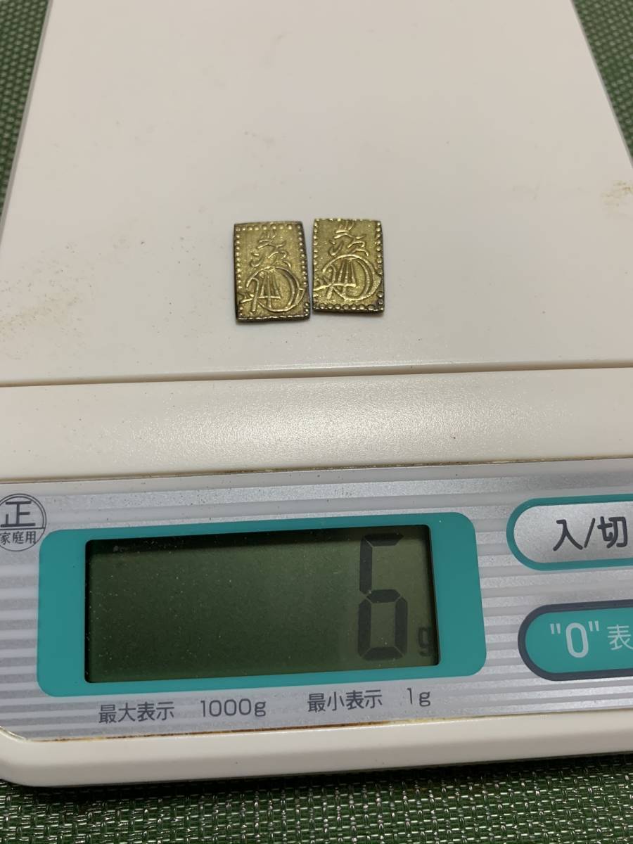 明治　二分判金　３g ２枚組　