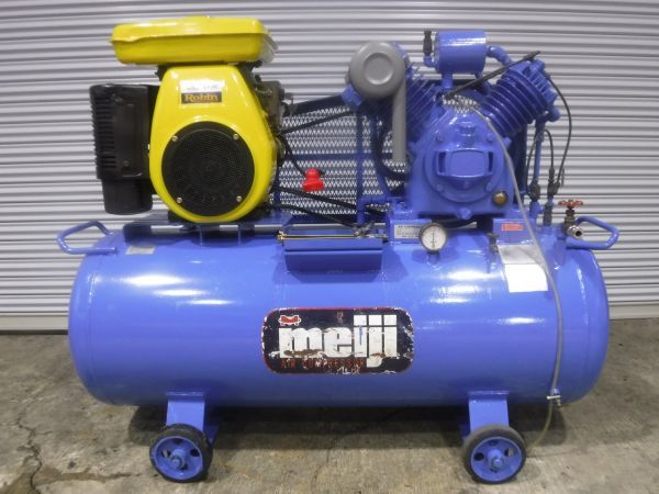 100%新品，お得 g509 整備品 明治 meiji セル付 エンジン コンプレッサー 高圧 中圧 GTO-5 GTE-5A 14kg 1.4Mpa ロビン エンジン EY35 エアタンク 213L(コンプレッサー)｜売買されたオークション情報、yahooの商品情報をア コンプレッサー