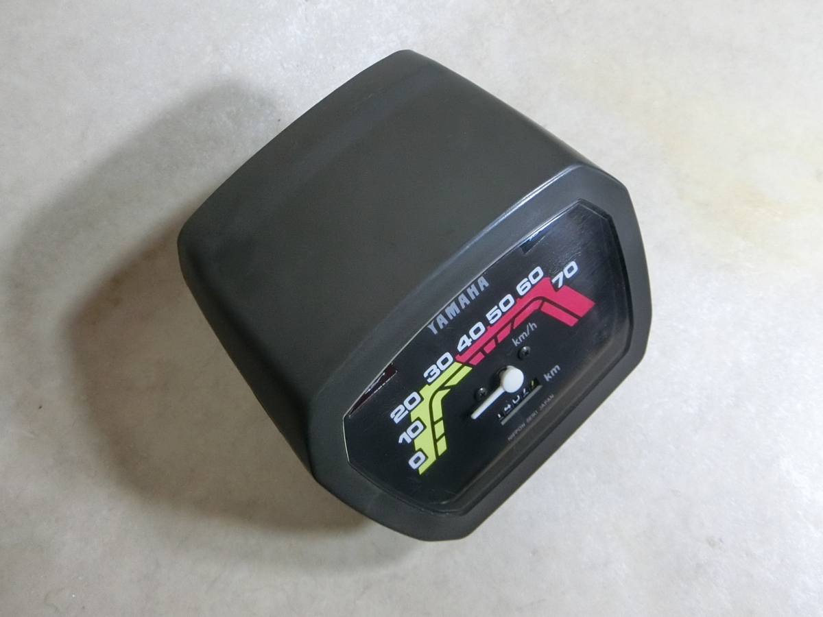 □【ペリカンJOG ジョグ 27V 初期型】純正スピードメーター（A)　動作OK　70ｋｍメーター□R57164