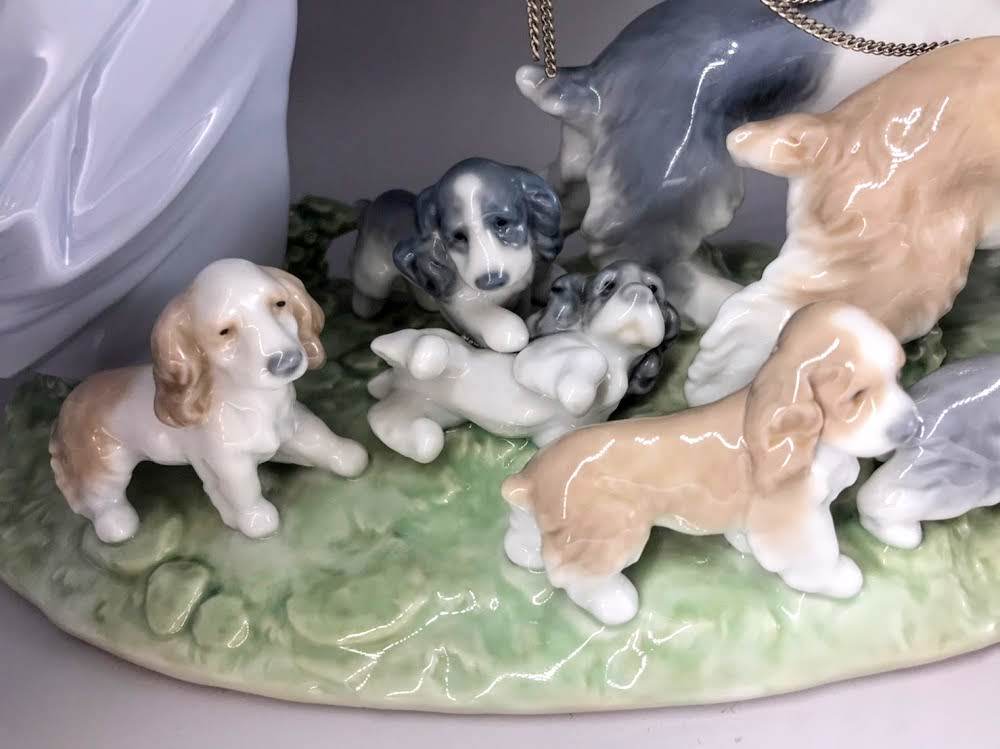 リヤドロ LLADRO No.6784 「仔犬たちの行進」 フィギュリン 置物 西洋