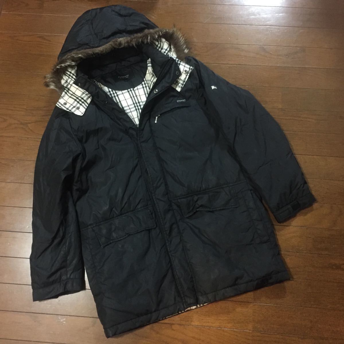 BLACK BURBERRY バーバリーブラックレーベル⁄ダウンコート⁄ファー 