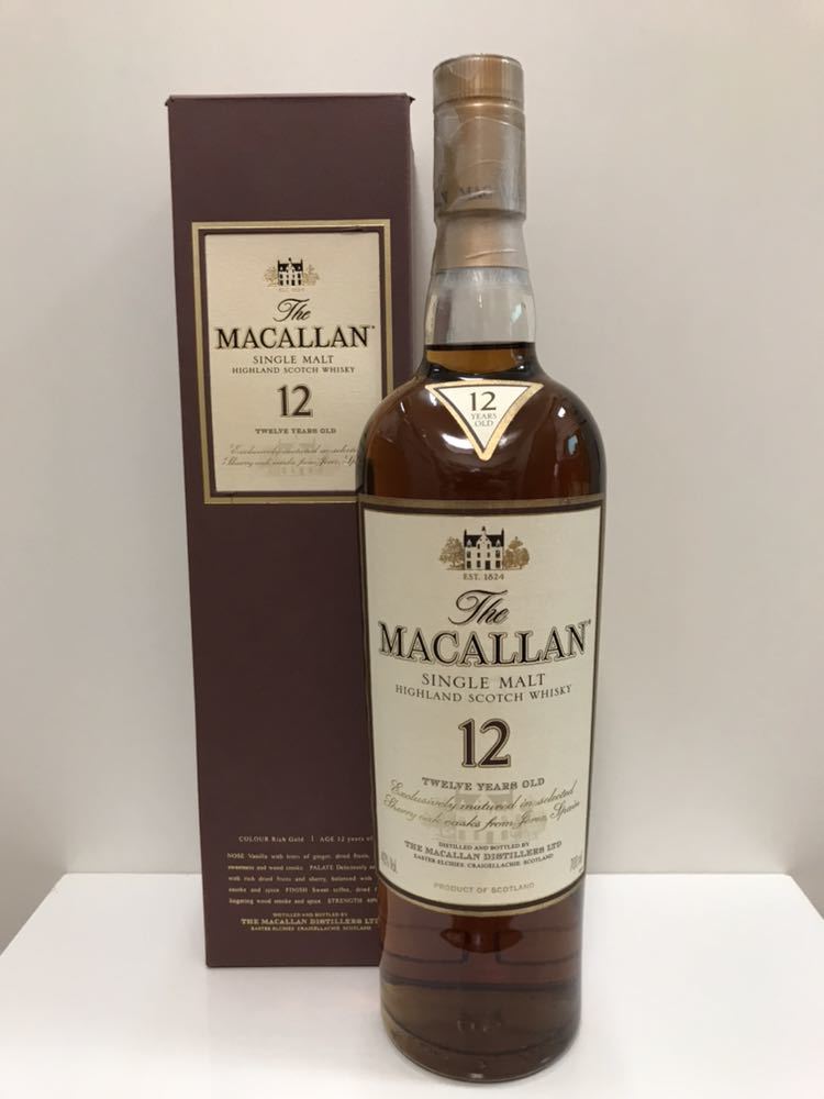激安大特価，激安大特価，HOT The MACALLAN 12 YEARS OLD マッカラン 12年 シェリーオークカスク 旧ボトル 箱付き 40% 700ml 未開栓 ①(ハイランド)｜売買されたオークション情報、yahooの商品情報をアーカイブ公開 - オークファン シングルモルト
