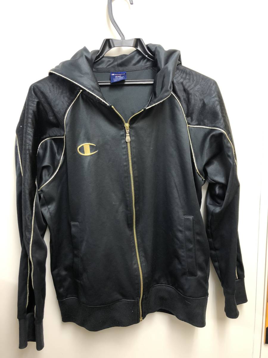 セール，得価 Champion チャンピオン ジャージ 上下 L M JASPO CW1570 ブラック ゴールド 黒金 アニマル柄 ゼブラ(チャンピオン)｜売買されたオークション情報、yahooの商品情報をアーカイブ公開 - オークファン ジャージ
