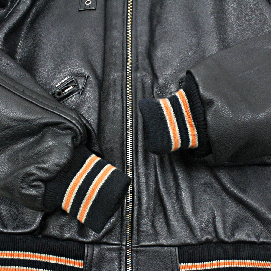 定価8万円 ハーレーダビッドソン レザー 刺繍ロゴ Harley-Davidson