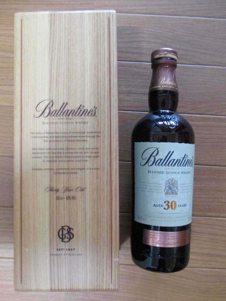 空瓶 Ballantine's バランタイン30年 ウイスキー スコッチ 木箱 空き箱