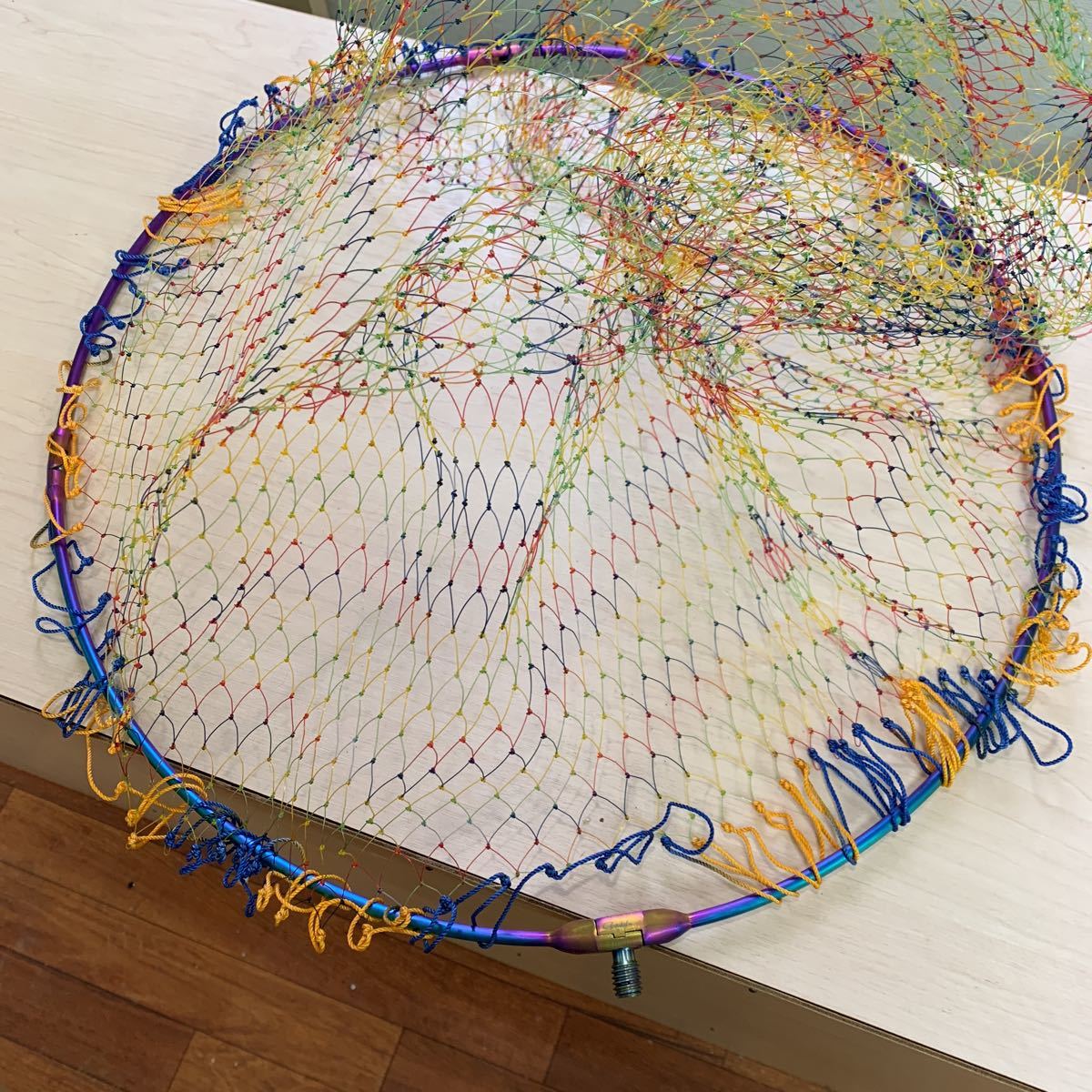 がまかつ タモ枠 レインボー（四つ折 チタン製）網付き 50cm｜スポーツ  