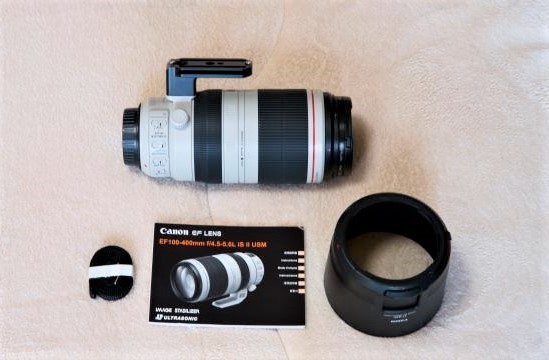 4段手ブレ防止、キャノン望遠ズームレンズ EF100-400/f4.5-5.6L IS ll
