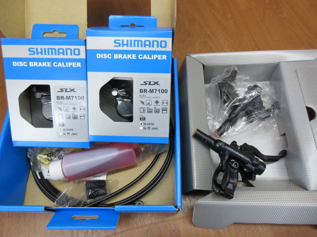100%新品，お得 シマノ SLX BL-M7100+BR-M7100 レジンパッド フィン無し 油圧ブレーキ前後セット 箱入り(ディスクブレーキ)｜売買されたオークション情報、yahooの商品情報をアーカイブ公開 - オークファン ディスクブレーキ