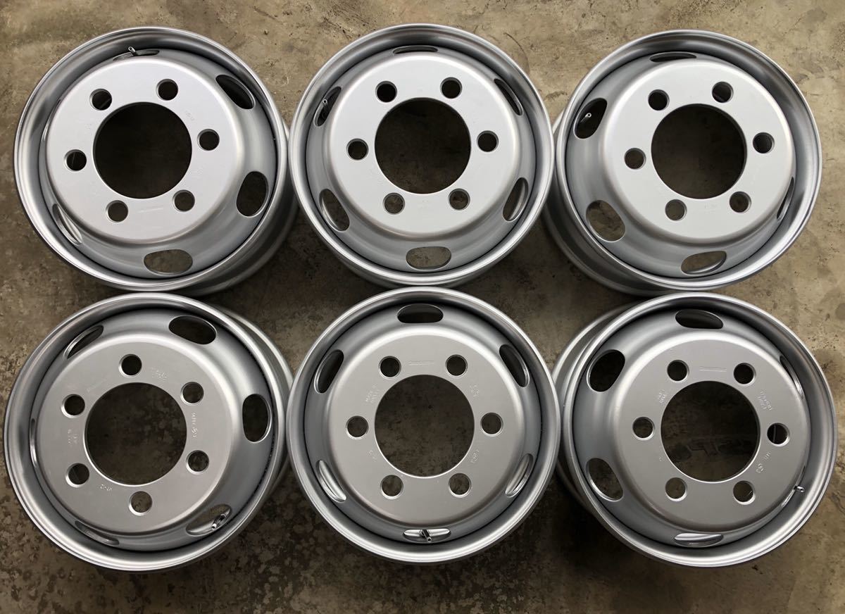 4トン車 増トン 用 強化ホイール BRIDGESTONE 17.5×6.00 135-12 6穴 ブリヂストン スチールホイール 両面再塗装 1本 値段 追加バラ売り可