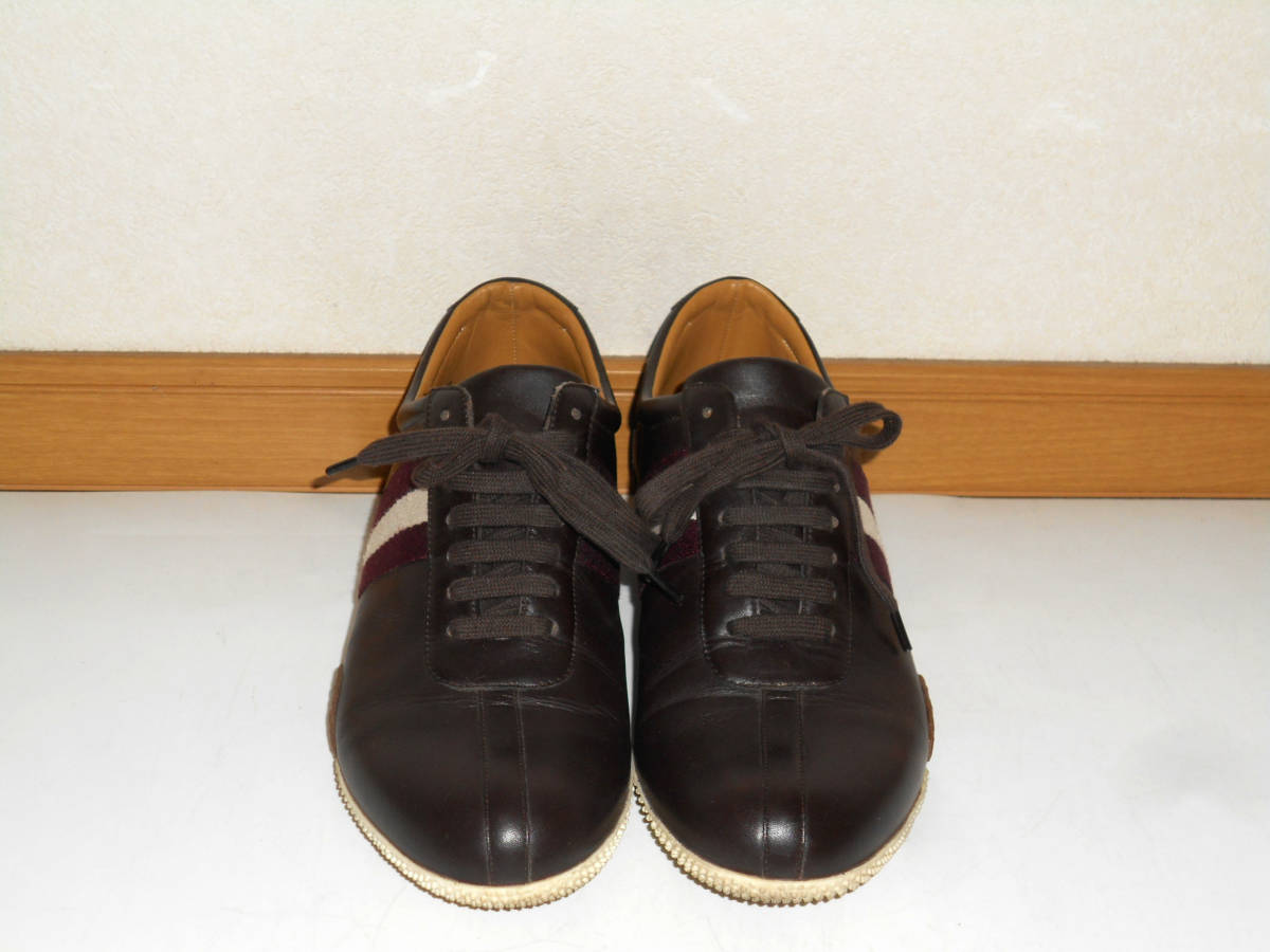 ☆未使用 本物 スイス製 BALLY 靴 6.5E/24.5cm位 茶系 スリッポン