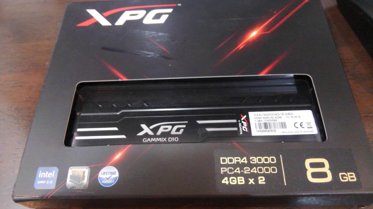 新作登場，大得価 XPG GAMMIX D10 DDR４ 3000 PC4-24000 ４GB&times;２(その他)｜売買されたオークション情報、yahooの商品情報をアーカイブ公開 - オークファン その他