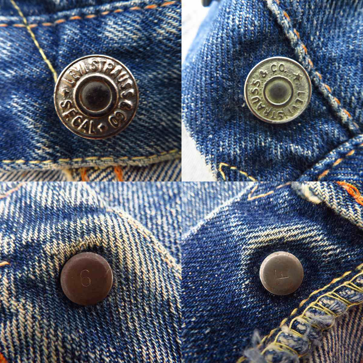 LEVIS/リーバイス 501 刻印9 Vステッチ 不均等V 足長R BIG E バック 