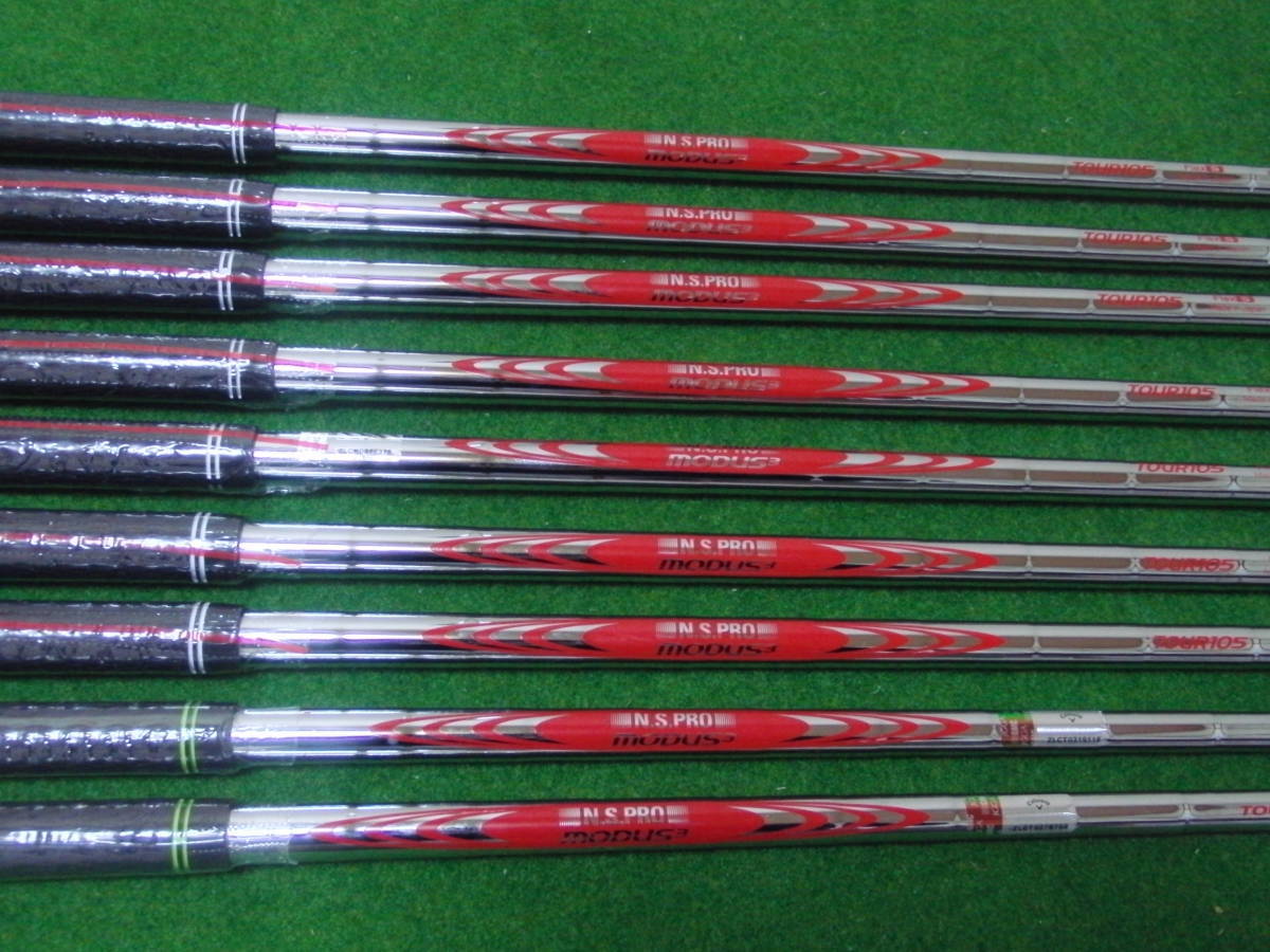 未使用即抜き N.S.PRO MODUS3 モーダス3 TOUR105S #4-PW 7本+TOUR120S #W 2本=計9本セット 日本シャフト モーダス アイアン用 ツアー105S_1