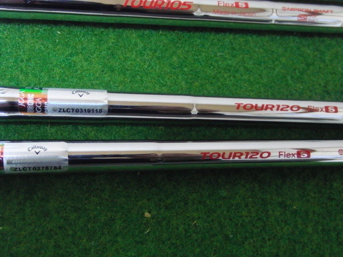 未使用即抜き N.S.PRO MODUS3 モーダス3 TOUR105S #4-PW 7本+TOUR120S #W 2本=計9本セット 日本シャフト モーダス アイアン用 ツアー105S_7