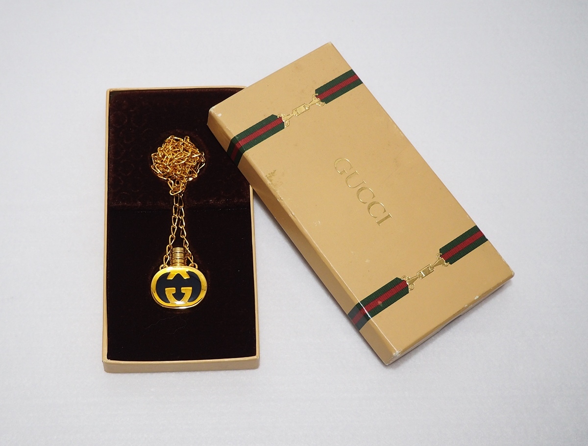 最新作，高品質 ヴィンテージ GUCCI グッチ GGロゴ ボトルネックレス 