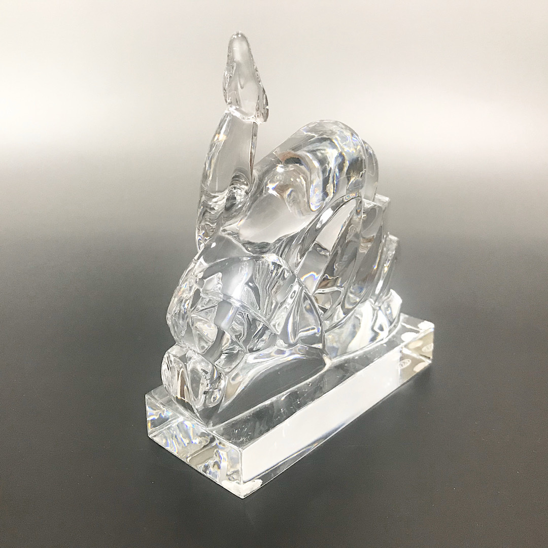 Baccarat クリスタルの鹿 置物 ☆希少品☆ バカラ Baccarat アールデコ 草原の鹿 クリスタル オブジェ