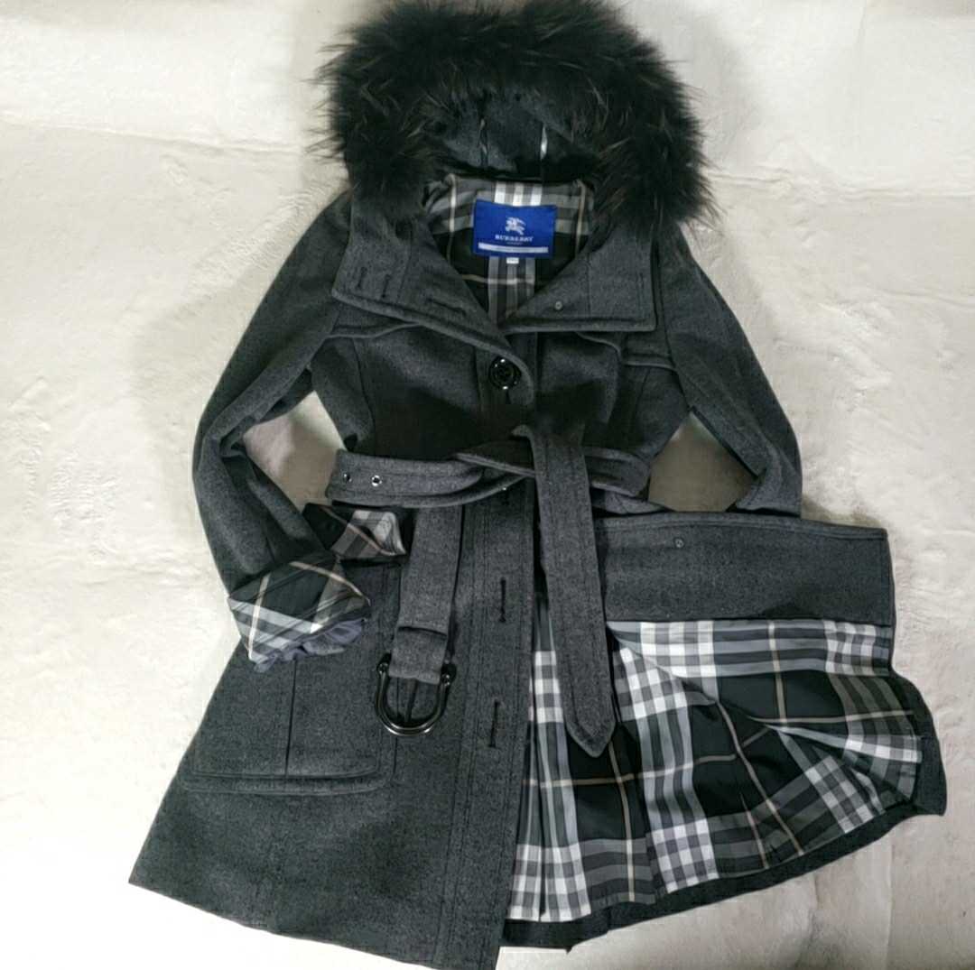 最高級リアルファー仕様】BURBERRY BLUE LABEL 裏地ノバチェック