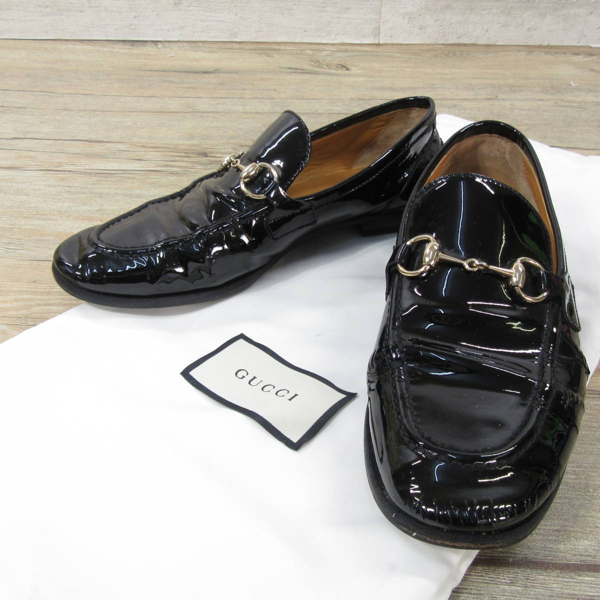 GUCCI グッチ エナメル ホースビット ローファー パンプス サイズ351/2 