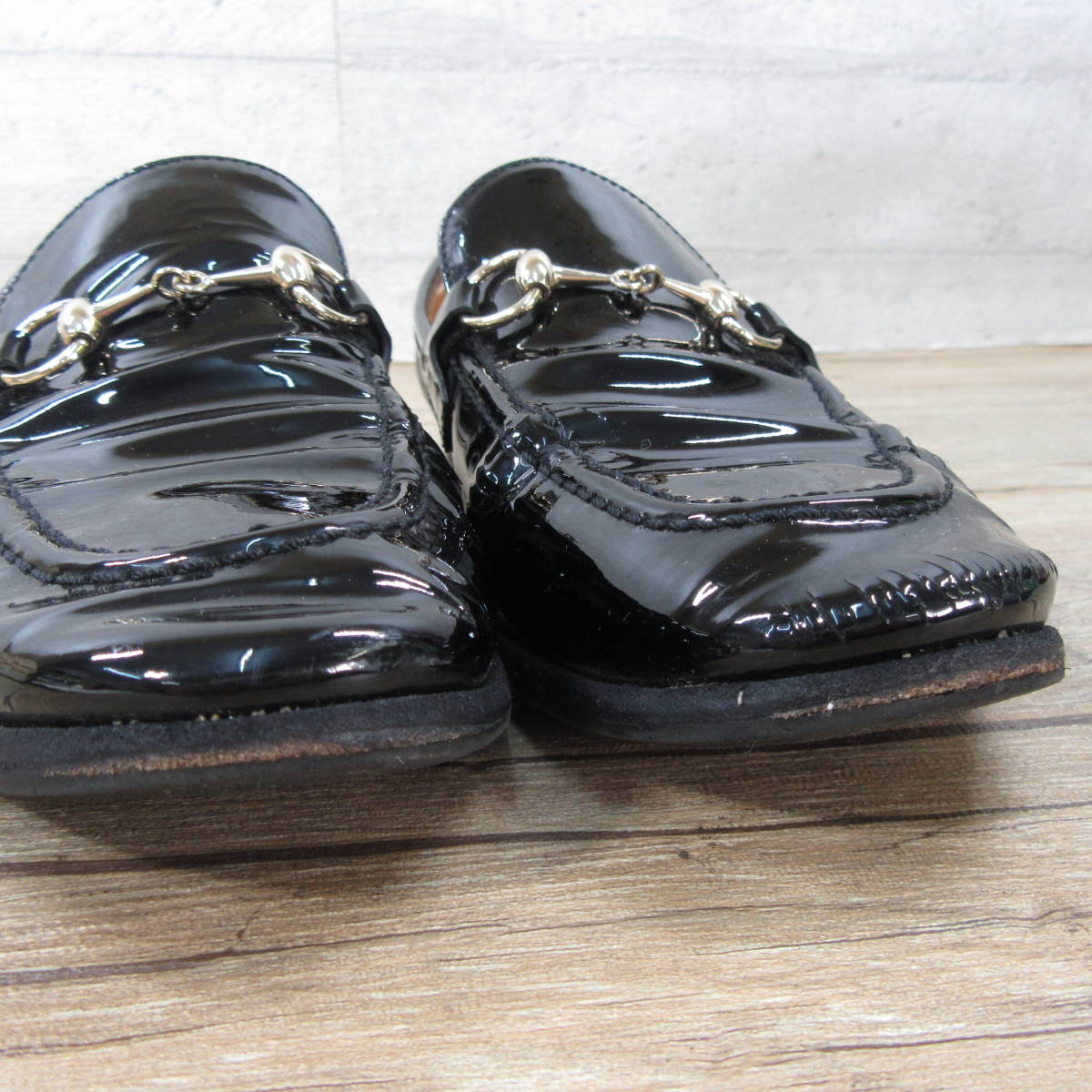 GUCCI グッチ エナメル ホースビット ローファー パンプス サイズ351/2 