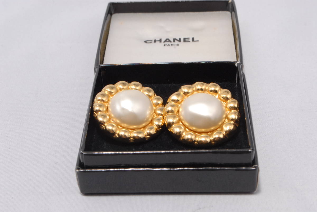 ☆CHANEL/シャネル イヤリング フェイクパール ココマーク ゴールド