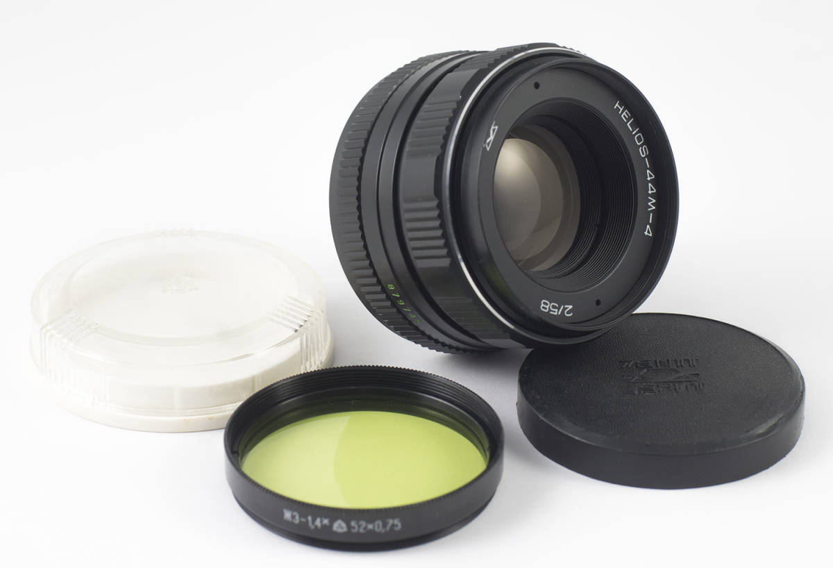 Helios 44M-4 ヘリオス F/2 58mm m42 一眼レフレンズ ★ ビオター BIOTAR タイプ +★ 極上！ 58mm Helios F2 mount Soviet-made F2ロシア語レンズ