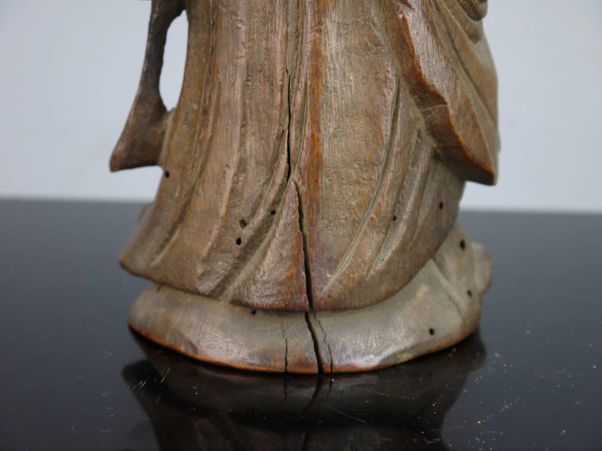 置物 緑屋f□ 竹細工 古竹根 竹根彫 寿老人 唐物 時代物