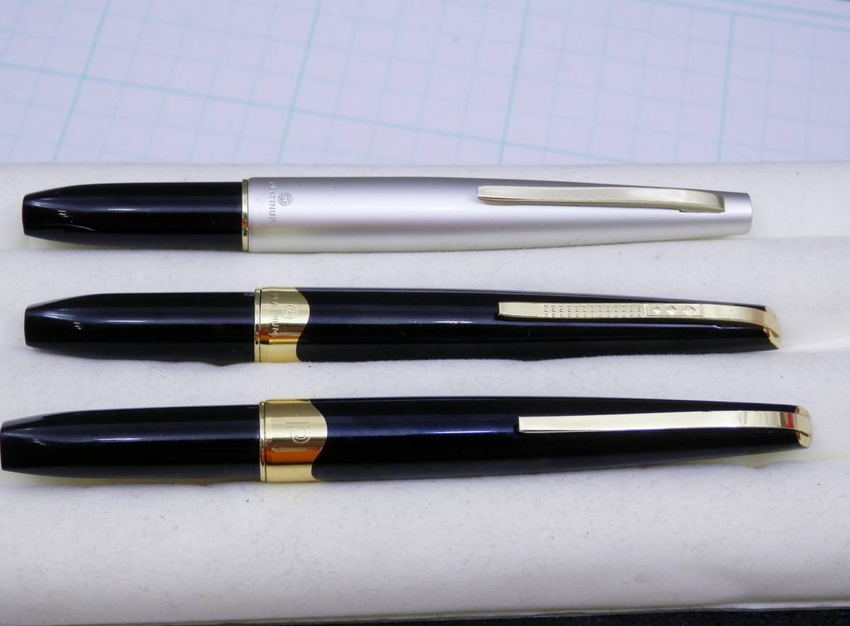 PLATINUM　ペン先18K・14K細字・14K万年筆　約33ｇ　現状品　売り切り_1