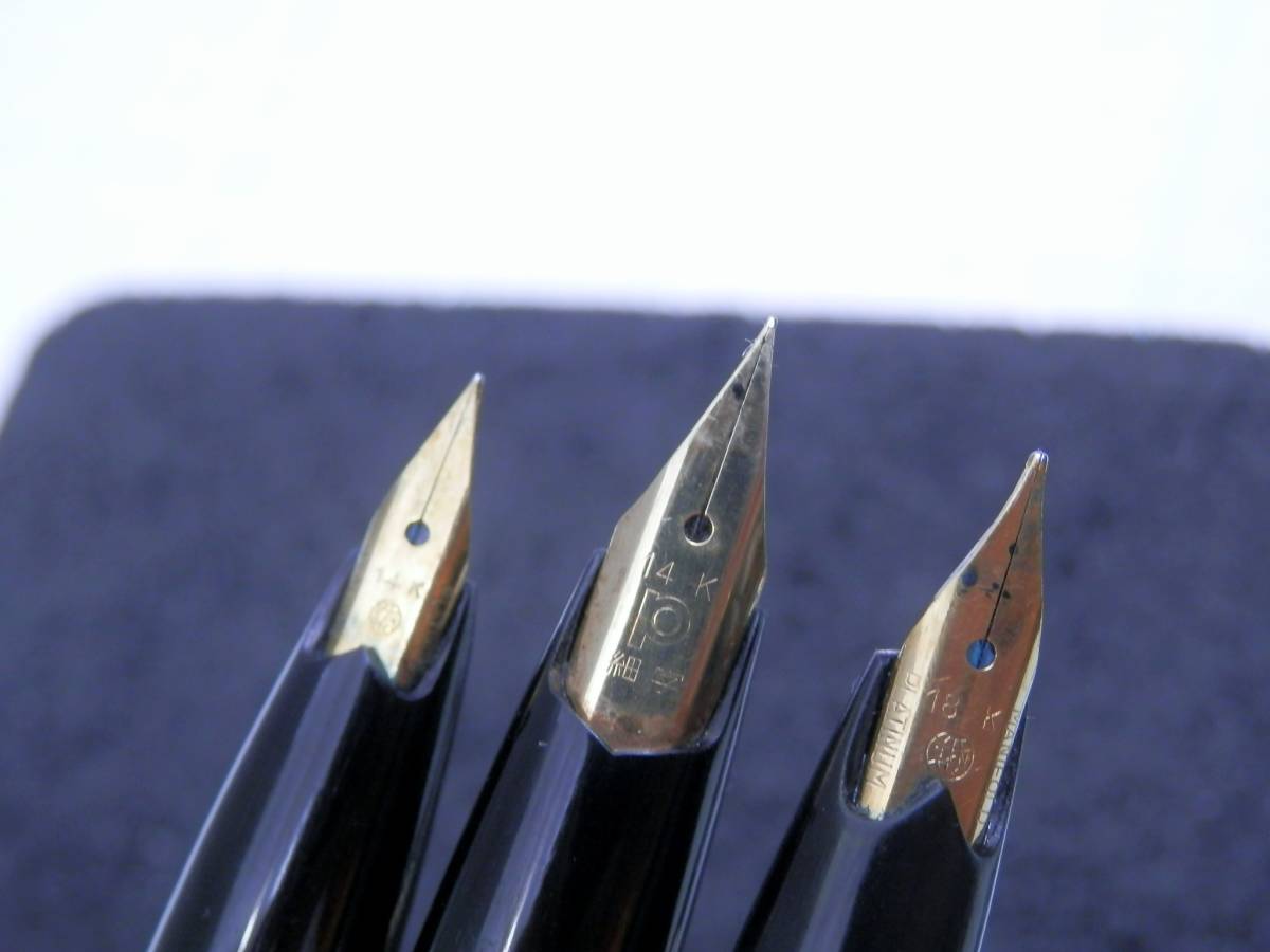 PLATINUM　ペン先18K・14K細字・14K万年筆　約33ｇ　現状品　売り切り_4