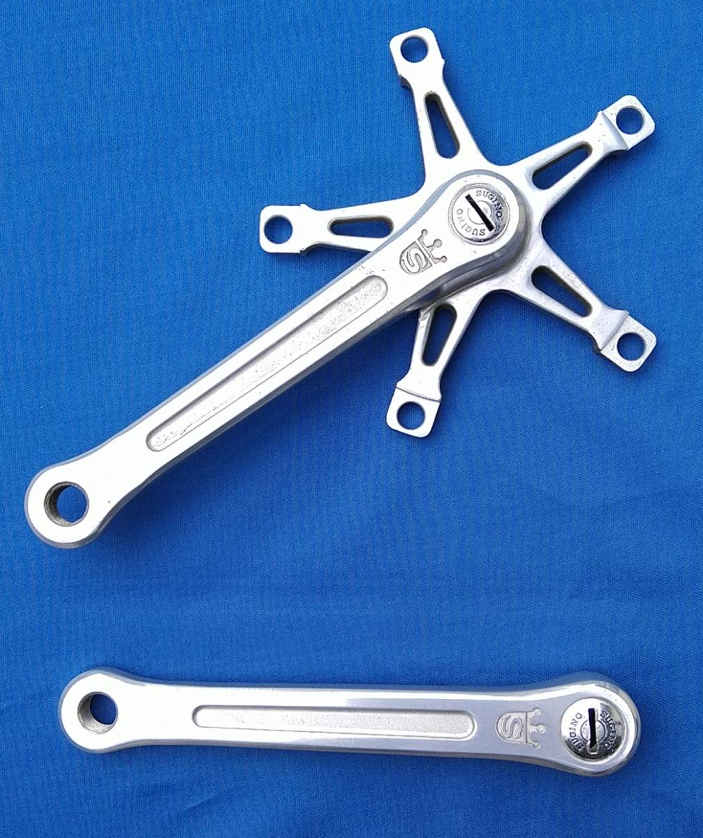 限定セール，100%新品 スギノ マイティコンペ ロード クランク １７５ｍｍ Ｓ王冠刻印 '－'マイティ オリジナル クランクキャップ付き(ビンテージパーツ)｜売買されたオークション情報、yahooの商品情報を ビンテージパーツ