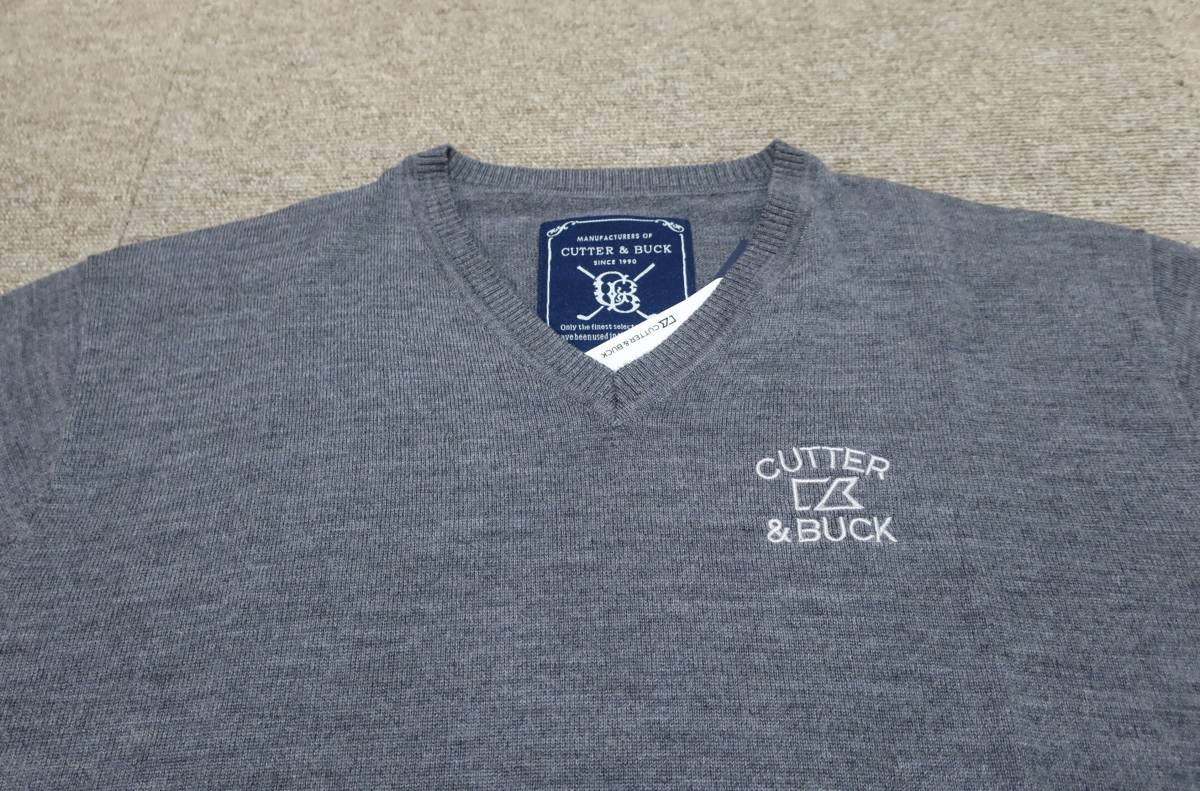 得価，新品 送料188円 L/カッターアンドバック CUTTER&BUCK ウォッシャブル Vネックセーター/CGMMJL09 グレー(セーター)｜売買されたオークション情報、yahooの商品情報をアーカイブ公開 - オークファン セーター