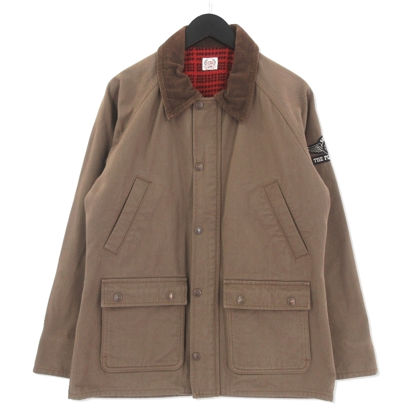 人気，2025 The Flat Head フラットヘッド ミリタリージャケット HCJ-02W ヘビーツイルジャケット コーデュロイ 無地 ブラウン 茶 38 92000785(ジャケット、上着)｜売買されたオークション情報、yahooの商品情報 ジャケット、上着