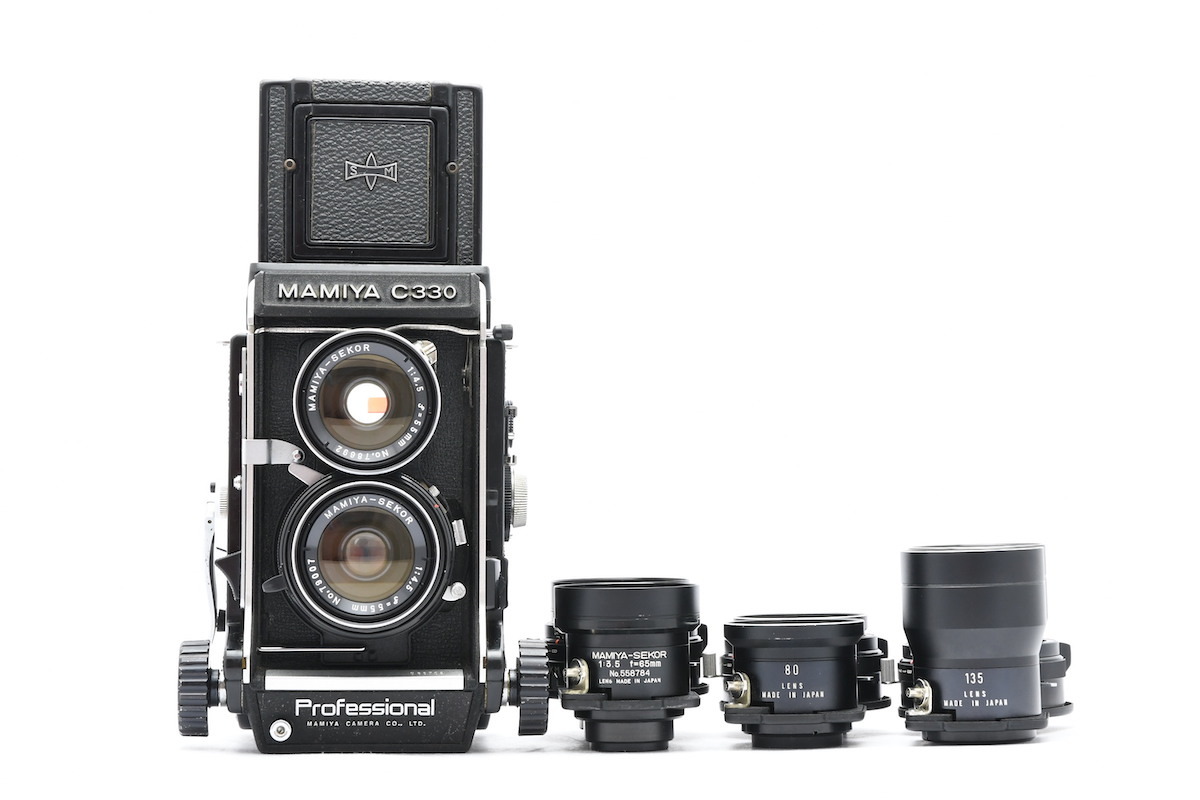 MAMIYA マミヤ C330 Professional + 55mm F4.5 + 65mm F3.5 + 80mm F2