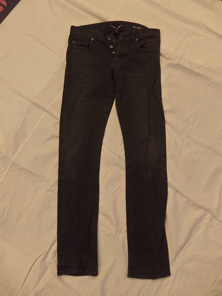 SAINT LAURENT PARIS デニム 30 黒・ブラック D01 エディ期 ブランド