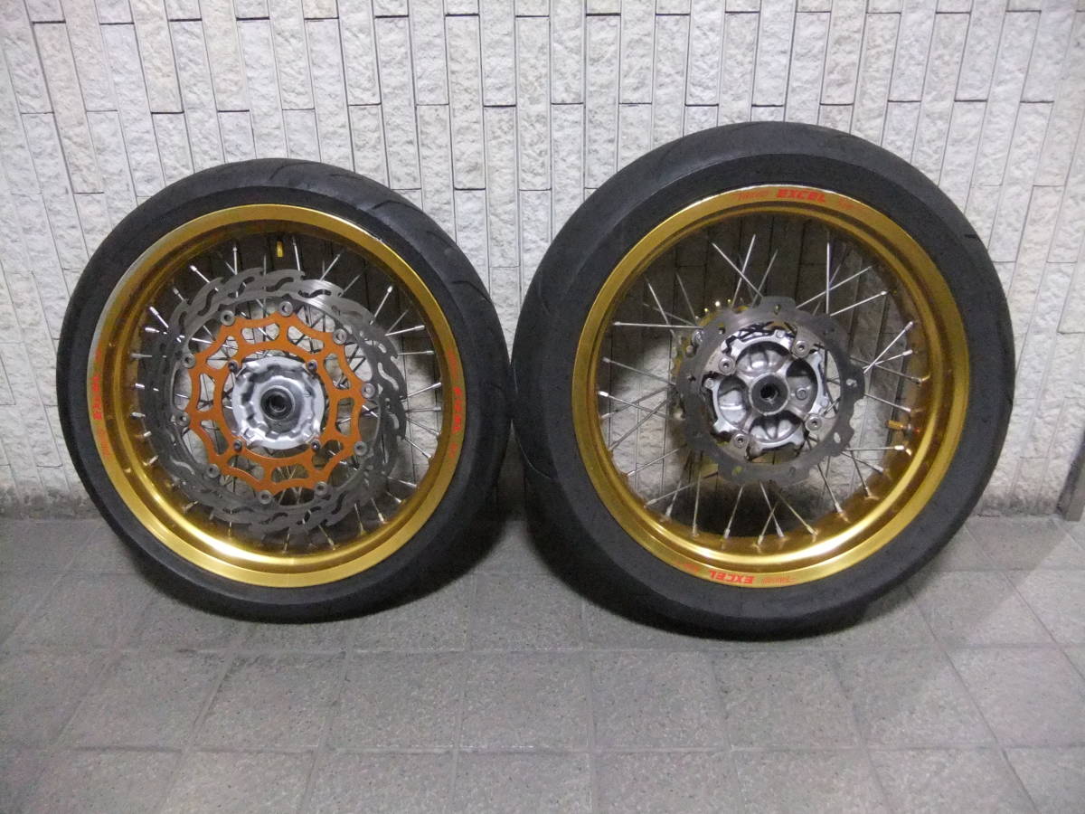 希少 太足仕様 売切り 】RK EXCEL モタードホイール 17インチ 3.50 
