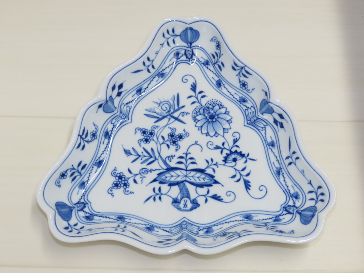 ☆Meissen マイセン ブルーオニオン ≪トライアングル プレート